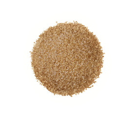 Brown sugar isolated on white background