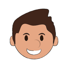 man cartoon icon over white background. colorful design. vector illustration