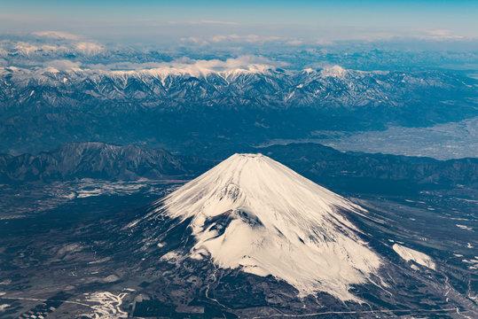 Fototapeta 富士山空撮  