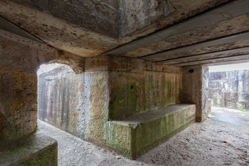 Fototapeta na wymiar Cement underground tunnels