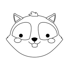 cute squirrel icon over white background. vector illustration