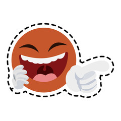 emoji making fun of icon image vector illustration design 