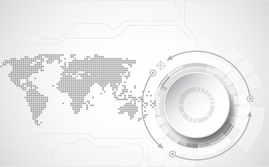 Obraz premium Vector digital global technology concept, abstract background