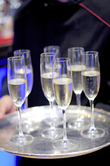 glasses of champagne