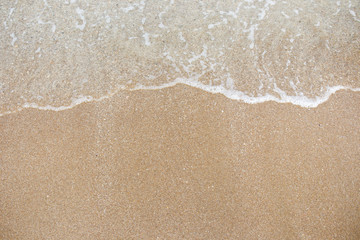 Small wave at beach background.