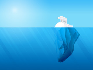 Polygonal bear on iceberg