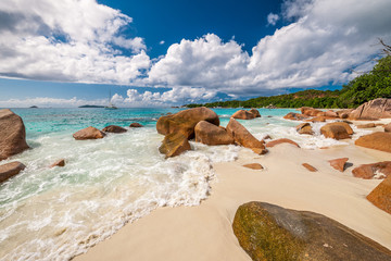 Beautiful beach at Seychelles