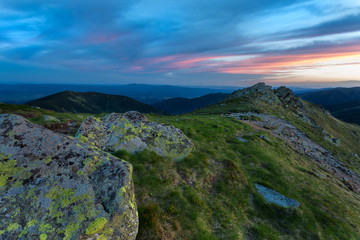 Fototapeta na wymiar Landscape view on the Slovak mountain Nizke Tatry