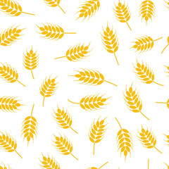 vector seamless wheat or rye pattern