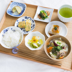 日本の和風朝食