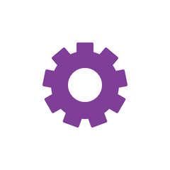 Gearwheel, settings colorful vector icon, filled flat sign, solid pictogram isolated on white. Symbol, logo illustration. Pixel perfect
