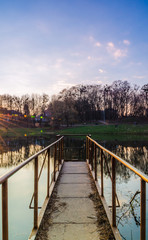 City park during the sunset