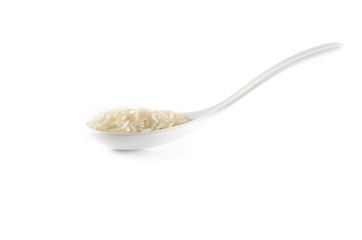 rices on white background