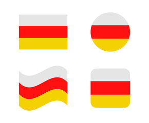 set 4 flags of south ossetia