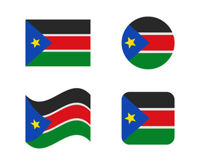 set 4 flags of south sudan