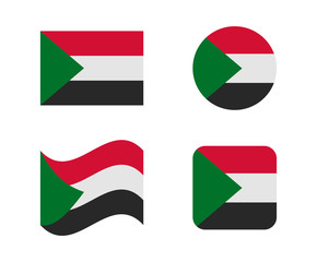 set 4 flags of sudan
