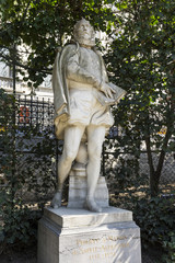 the statue of Philippe de Marnix in Place du Petite du Sablon in Brussels