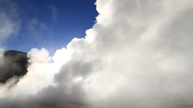 Erupting Geyser at El Tatio, Atacama desert, Chile