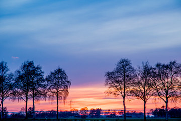 Fototapeta na wymiar background image at sunset with amazing colors