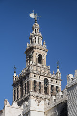Fototapeta na wymiar Sevilla (Andalucia, Spain): Giralda, cathedral belfry
