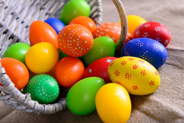 Obraz na płótnie Canvas Easter eggs for Christian holiday