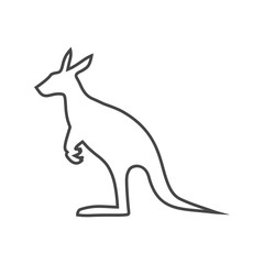 Simple Kangaroo icon - Illustration