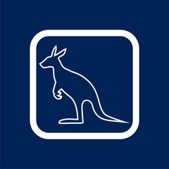 Simple Kangaroo icon - Illustration
