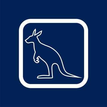 Simple Kangaroo icon - Illustration