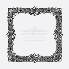 Vintage vector set retro frame, cards. Floral royal engraving design labels advertising place for text. Flourishes Line calligraphic background.