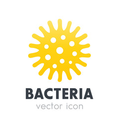 bacteria, microbe icon isolated on white