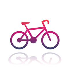 bicycle icon over white
