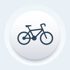 Fototapeta premium bicycle icon, bike vector pictogram
