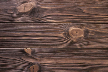 Dark brown wood plank panel for wall and floor