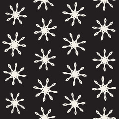 Vector seamless freehand pattern. Abstract background with floral brush strokes. Hand drawn texture