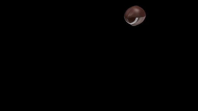 4K Animation of Rugby Ball on different backgrounds. Sport and Recreation Concept