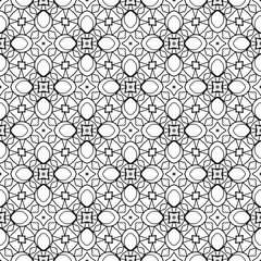 Vector Monochrome Abstract Simple Pattern. Decorative Seamless Background. For Coloring