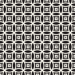 Vector Seamless Geometric Rounded Lines Pattern. Abstract Geometric Background Design