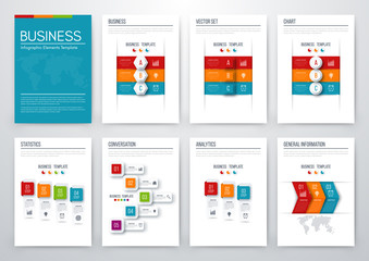 Set with infographics
