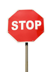 Road sign isolated stop