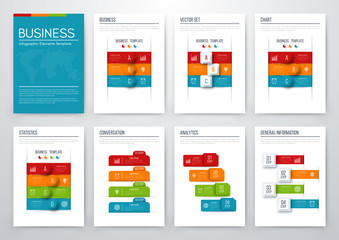 Set with infographics
