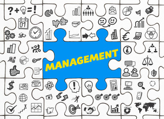 Management / Puzzle mit Symbole