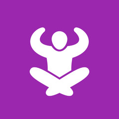 meditation icon, vector sign