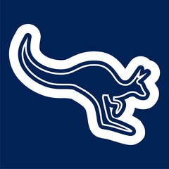 Kangaroo line icon - Illustration
