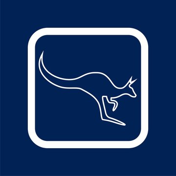 Kangaroo line icon - Illustration