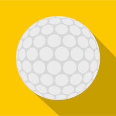 Ball for playing golf icon, flat style