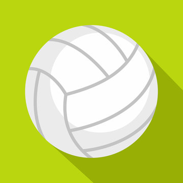Ball for playing volleyball icon, flat style