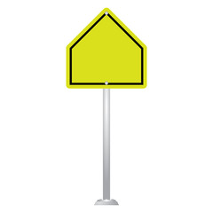 Blank Road Sign Board isolated on white background vector
