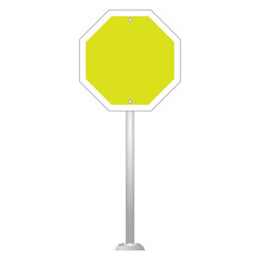Blank Road Sign Board isolated on white background vector
