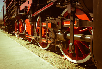 Details of Polish steam locomotive.