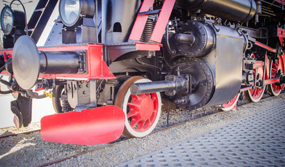 Details of Polish steam locomotive.